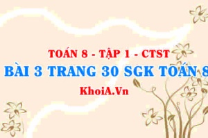 Bài 3 trang 30 SGK Toán 8 Tập 1 Chân trời sáng tạo